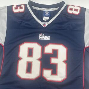 Wes Welker 83 Jersey New England Patriots Youth XL 18/20 Reebok NFL Football Kid